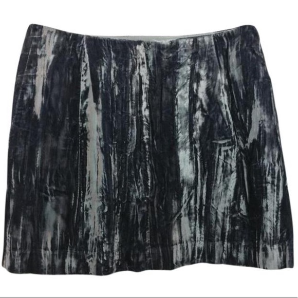 bebe Dresses & Skirts - Bebe Velvet Gray Slit Mini Skirt
